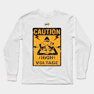 DEMON SLAYER SEASON 2: CAUTION HIGH VOLTAGE (GRUNGE STYLE) Long Sleeve T-Shirt